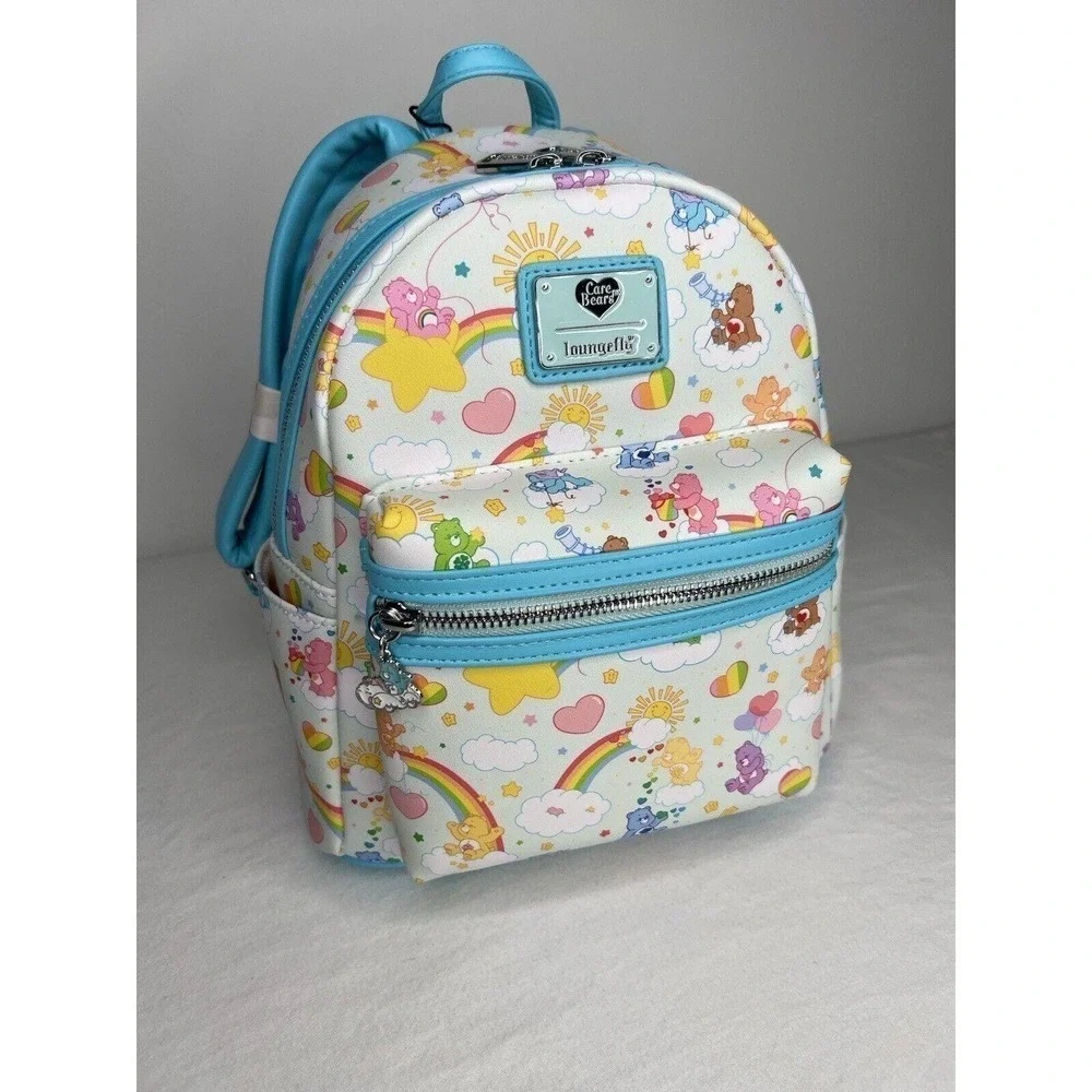 NWT Loungefly Care Bears Rainbow Colorful Mini Backpack